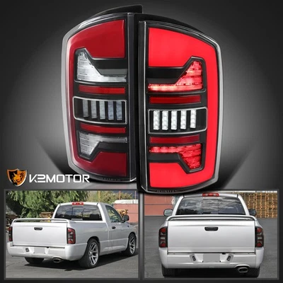 Fits 2002-2006 Dodge Ram 1500 2500 3500 Full LED Tail Lights Brake Lamps LH+RH — 第 1/4 张图片