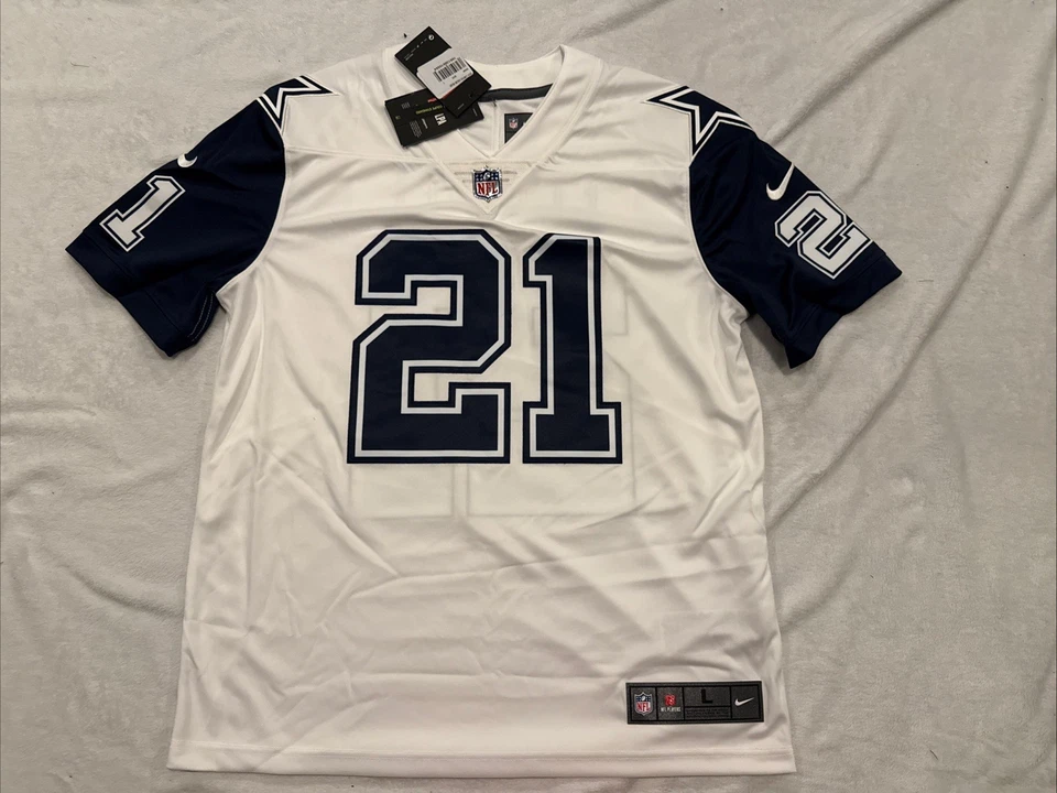 Camiseta deportiva Nike para hombre Ezekiel Elliott Dallas Cowboys vapor color limitado Rush grande L Foto 1 de 4