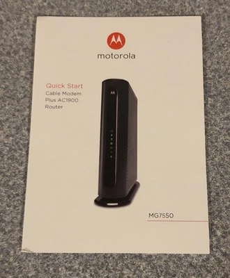 Motorola MG7550 16x4 High Speed ​​Cable Modem W/ Power & Ethernet Cord - Image 1 of 2