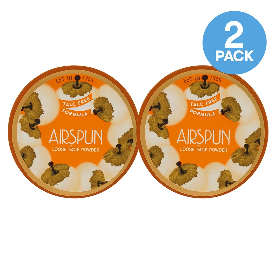 Airspun Loose Face Powder Talc-Free 2 Pack New - Image 1 of 1