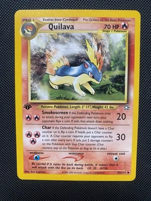 Quilava Neo Genesis Near mint English  47/111  1st edition Pokémon - Image 1 of 2