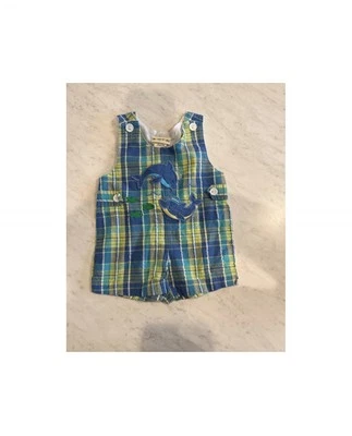 Body Vibrant BabyTogs Azul y Verde Una Pieza Talla 12M Foto 1 de 4