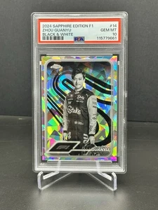 2024 Topps Chrome Sapphire F1 Zhou Guanyu Portrait Black & White /20 PSA 10 Pop1 - Picture 1 of 2
