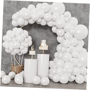 129pcs Balloons Different Sizes 18 12 10 5 Inch for Garland Arch,Party White - Picture 1 of 7