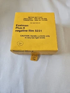Vintage Kodak PLUS-X Neg. Film 35mm 100ft roll Recording film 5231 CAT 173 1306 - Picture 1 of 6