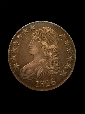 1826 Capped Bust Half Dollar Choice, Free Shipping, SC - Image 1 of 2