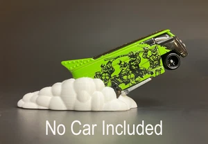 hot wheels vw drag bus Burnout Wheelie Dynamic Display Sculpture - No Car - Picture 1 of 11
