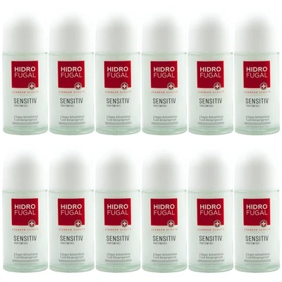 Hidrofugal Sensitiv Deo Roll On 12x 50ml gegen Körpergeruch Deodorant parfümfrei