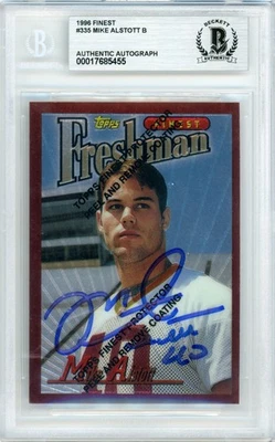 1996 Topps Finest #335 Mike Alstott Buccaneers RC BGS Autograph - Image 1 of 2