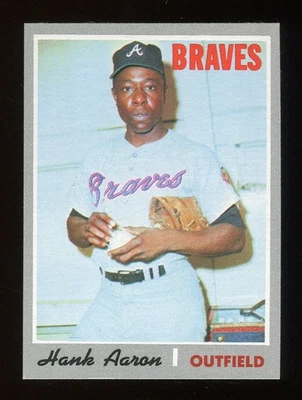 Hank Aaron 1970 Topps #500 - casi nuevo+ estado - corte Atlanta Braves Foto 1 de 2