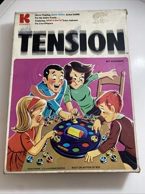 Vintage 1971 Tension Board Game By Kohner  Family Fun Unchecked h29l - Image 1 of 2