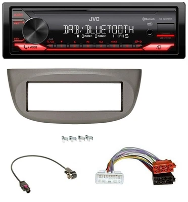 JVC Bluetooth USB DAB MP3 Autoradio für Renault Twingo ab 2015 beige-grau - Bild 1 von 4