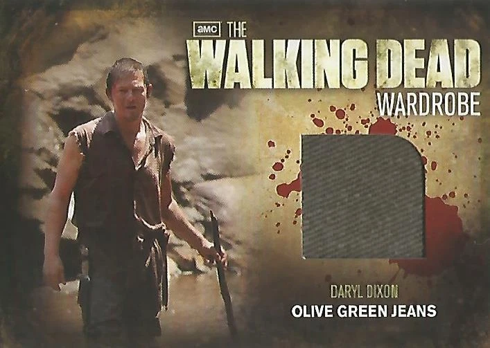 Walking Dead Season 2 - M27 "Daryl Dixon's Olive Green Jeans" Wardrobe Card - Image 1 of 1