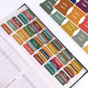 Bible Index Tabs, 90 Large Print Laminated Labels, 66 Books, 24 Customizable - Picture 1 of 12