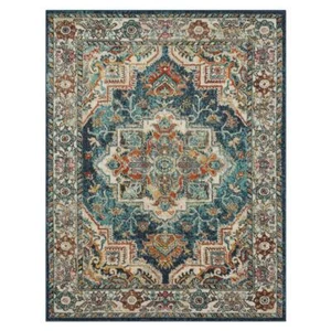 Mohawk Home Area Rug 5'3" x 8' Stain Resistant Woven Durable Polypropylene Blue - Picture 1 of 6