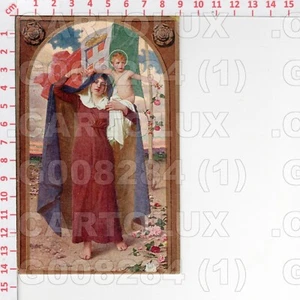 G8284 PITTORE VITTORIO MATTEO CORCOS LIVORNO FIRENZE MADONNA GESÙ BAMBINO 1919 - Picture 1 of 2