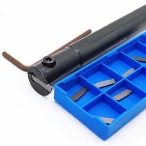 MGMN250-G index mill insert +MGIVR2520-2.5 Groove Cut-Off lathe turn tool holder - Picture 1 of 7