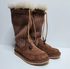 Botas UGG marrones F3008F cordones altos para mujer talla 7 - Imagen 1 de 6