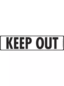 Achtung! Keep Out Aluminiumschild oder Vinylaufkleber - 12" x 3" - Bild 1 von 3