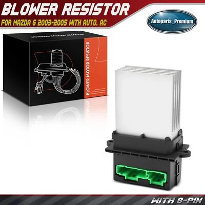 HVAC Blower Motor Resistor for Mazda 6 2003-2005 2.3L 3.0L 8 Pins with Auto. AC - Image 1 of 4