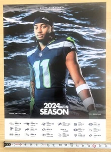 Seattle Seahawks Jaxon Smith-Njigba JSN 2024 * Póster de programación * 18"x24" - Imagen 1 de 2