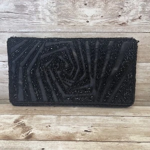 Bijoux Terner schöne schwarze Perlen Clutch Abendhandtasche formell - Bild 1 von 10