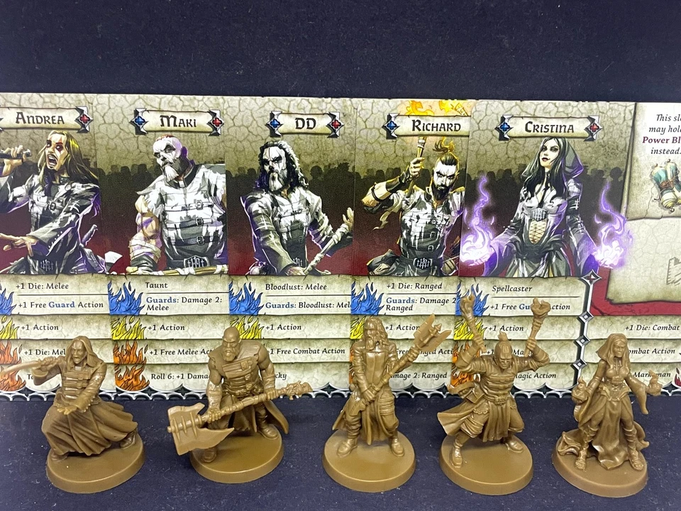COOL MINI OR NOT Zombicide White Death - 5 Lacuna Coil Survivors + Cards - Kickstarter Exclusive