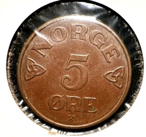 Norway 1953 5 ore KM 400 BU - Picture 1 of 2