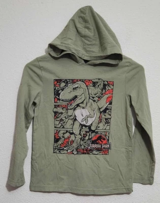 Camisa estampado gráfico dinosaurio manga larga con capucha talla pequeña Jurassic Park para niños Foto 1 de 3