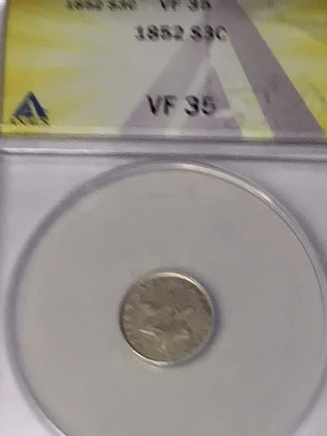 1852 3C Three Cent Silver ANACS VF35 Key Pre-Civil War Type Coin Cover