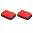 Portable Storage Carrying Bag Red 4.33 x 2.95 x 1.57 Inch Pack of 2