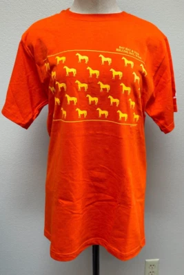 Camiseta DE COLECCIÓN Bay Hay & Feed Rolling Bay Washington CABALLO Naranja Talla S Años 90 Foto 1 de 4