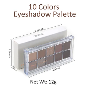 10 Color Eyeshadow Palette Makeup - Matte Shimmer Glitter Eye Shadow, Ultra-B... - Picture 1 of 1