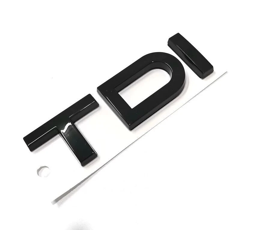 For Audi TDI Rear Emblem Boot Trunk Badge Sticker Gloss Black A4 A5 S5 A6 A7 A8 - Image 1 of 1