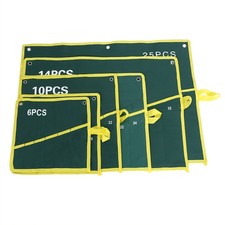 Practical Canvas Roll Up Tool Storage Bag 6/8/10/12/25 Pocket Spanner Wrench Bag