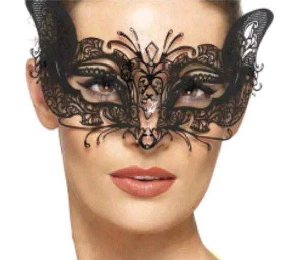 Venetian Metal Filigree Feline Eyemask/#140 - Image 1 of 1