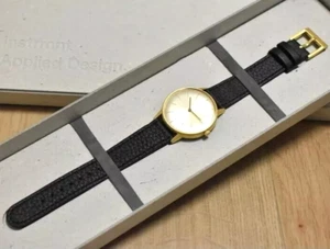Instrmnt Dress Watch Quartz Analogue Black Leather Strap Operation Unconfirmed - Picture 1 of 4