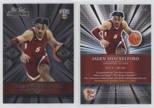 2021-22 Wild Card Alumination Blue Foil 5 Stripe /50 Jaden Shackelford #ABC-31