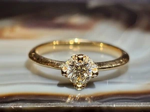 0.5 ct lupenrein Diamant Ring 585/14kt Gelbgold Neu - Bild 1 von 6