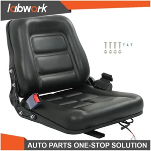Labwork Universal Forklift Seat Fold Down w/ Safety Belt For Tractor Loader - Picture 1 of 17