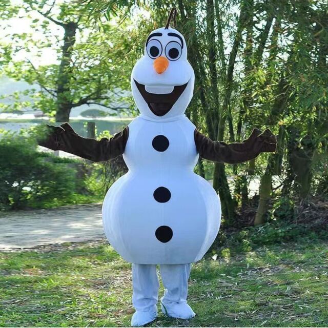 BIGGYMONKEY™ Mascot Costume Olaf, Frozen Snowman Sizes L (175-180CM)