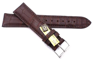 Cinturino orologio 20 mm cinturino moka coccodrillo Louisiana alligatore, Made Germany 20/18 mm - Foto 1 di 3