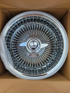 14x7 Player wire wheels spokes reverse 100 spoke 2 bar knockoff wheels rims chip - Picture 1 of 3