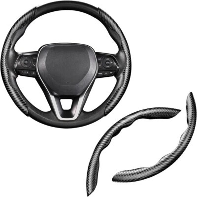 Universal Carbon Fiber Car Steering Wheel Booster Cover Non-Slip Car Accessories - Image 1 of 4