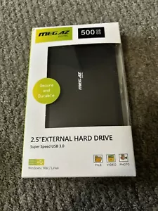 Megaz Digital 500GB External Hard Drive Backup Slim 2.5'' Portable HDD USB 3.0 - Picture 1 of 2