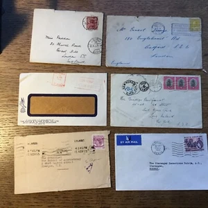 6 British Commonwealth Postal History Covers #9807 - Picture 1 of 2
