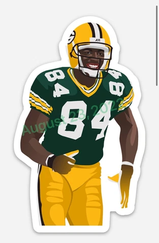 Sterling Sharpe #84 MAGNET - Green Bay Packers Hardhat Man Cave NFL Vector art Cover