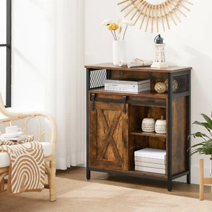 Sideboard Kommode Küchenschrank Flurschrank+Schiebetür vintage VASAGLE LSC089B01 - Bild 1 von 11