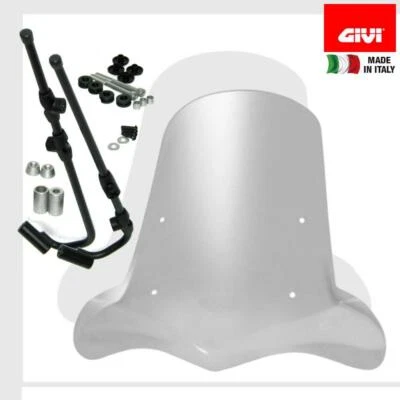 Set Pare-Brise GIVI 102A Et Supports A283A MBK 125 Flamme X - Photo 1/3