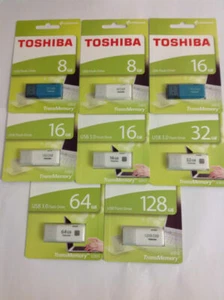 Toshiba 8GB/16/32/64gb Memory Penna Chiavetta Usb2.0/3.0 Flash Drive genuine A - Picture 1 of 3